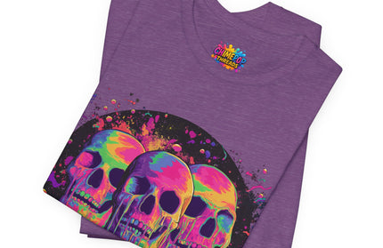 Triple Neon Skull Popsicle Splatter Tee