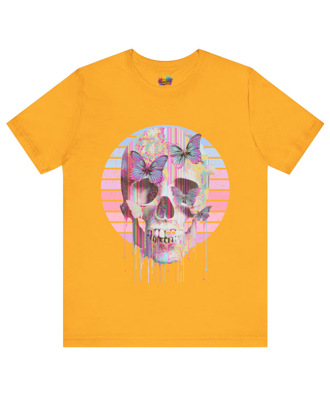 Pastel Skull Butterfly Drip Vaporwave Gothic Tee