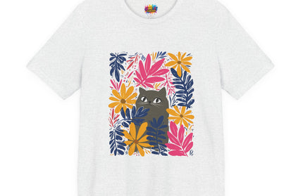 Gray Cat Floral Tee