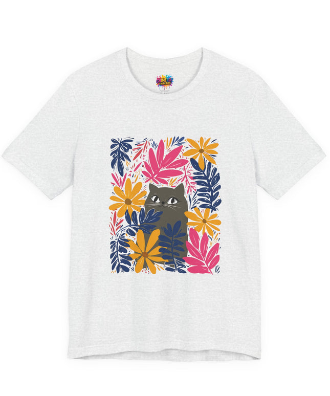 Gray Cat Floral Tee