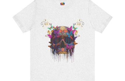 Ornate Skull Golden Butterfly Gothic Luxe Tee