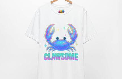 CLAWSOME Neon Crab Tee - Ocean Lover T-Shirt