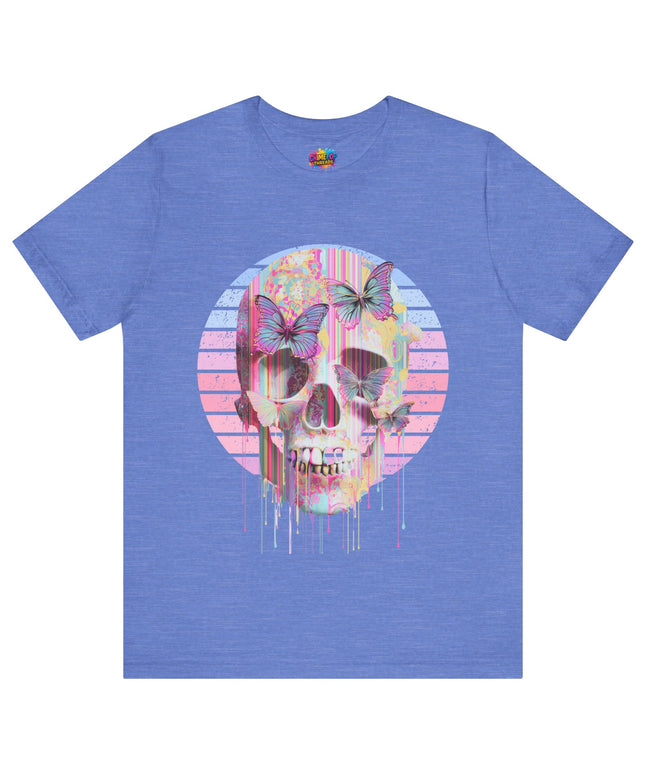 Pastel Skull Butterfly Drip Vaporwave Gothic Tee