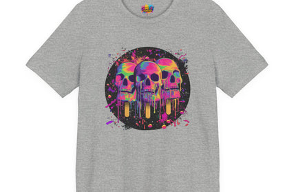 Triple Neon Skull Popsicle Splatter Tee