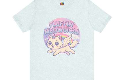 Fluffin Meowgical Goth Princess Cat Unicorn Rainbow Pastel T-Shirt