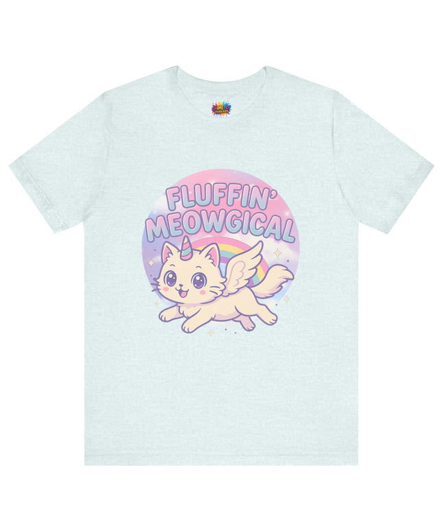 Fluffin Meowgical Goth Princess Cat Unicorn Rainbow Pastel T-Shirt
