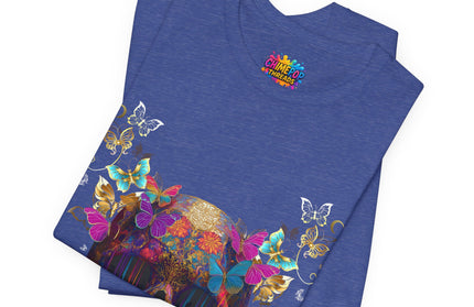 Ornate Skull Golden Butterfly Gothic Luxe Tee