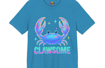 CLAWSOME Neon Crab Tee - Ocean Lover T-Shirt