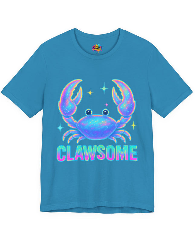 CLAWSOME Neon Crab Tee - Ocean Lover T-Shirt