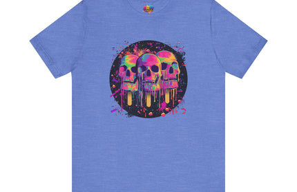 Triple Neon Skull Popsicle Splatter Tee
