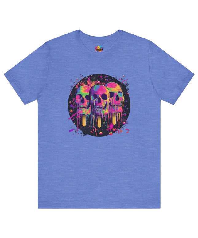 Triple Neon Skull Popsicle Splatter Tee