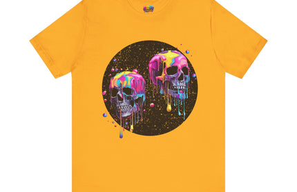 Neon Skull Drip Psychedelic Space Tee