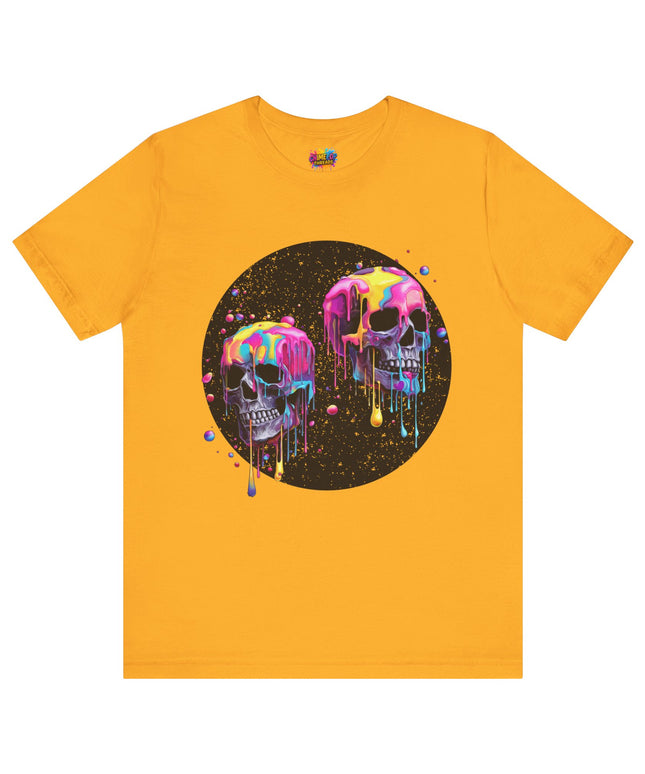 Neon Skull Drip Psychedelic Space Tee