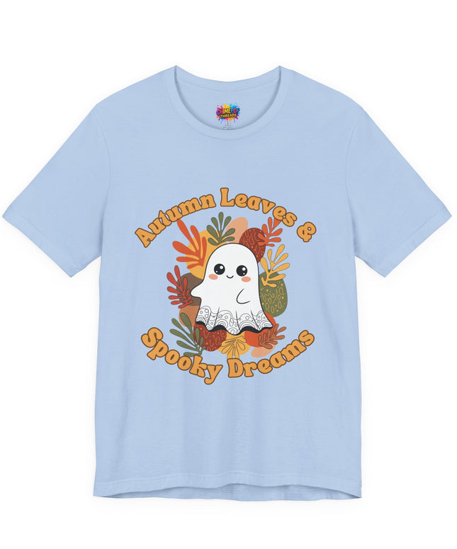 Autumn Leaves Spooky Dreams Ghost Tee