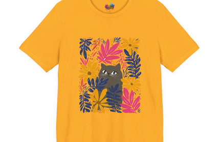 Gray Cat Floral Tee