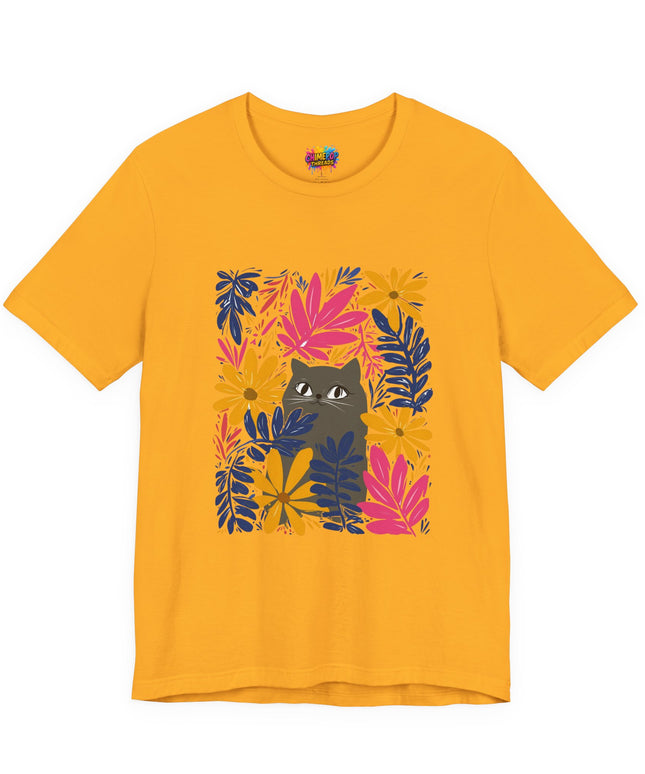 Gray Cat Floral Tee