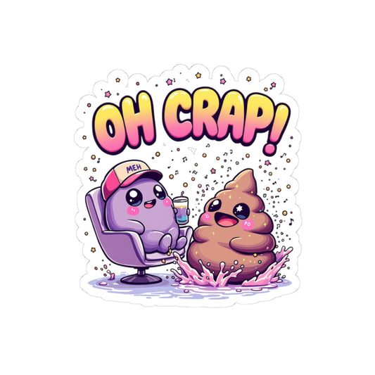 Vibrant Kiss-Cut Stickers for Laptop & Decor – Oh CRAP!