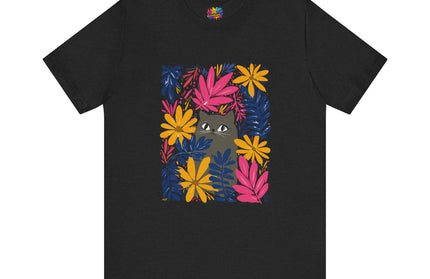 Gray Cat Floral Tee