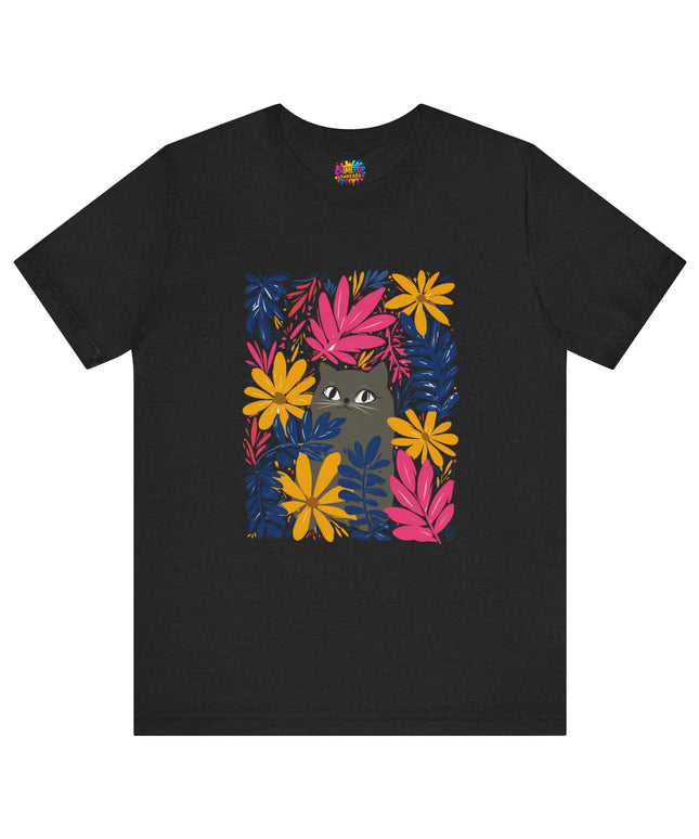 Gray Cat Floral Tee