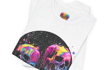 Neon Skull Drip Psychedelic Space Tee