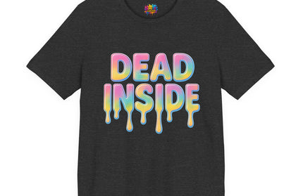 Dead Inside Rainbow Pastel Drip Tee