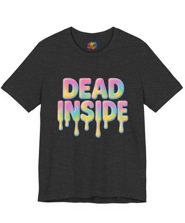 Dead Inside Rainbow Pastel Drip Tee