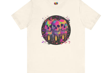 Triple Neon Skull Popsicle Splatter Tee