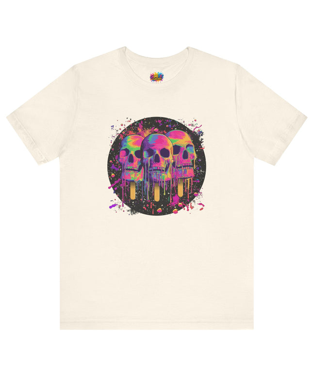 Triple Neon Skull Popsicle Splatter Tee