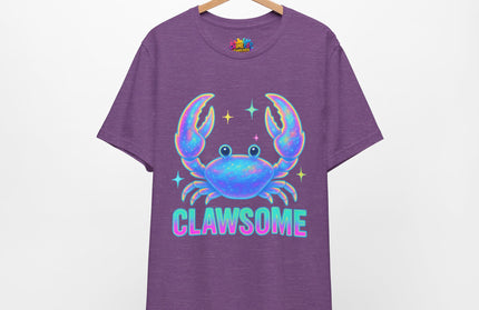 CLAWSOME Neon Crab Tee - Ocean Lover T-Shirt
