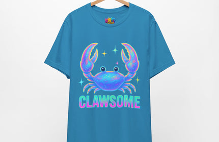 CLAWSOME Neon Crab Tee - Ocean Lover T-Shirt