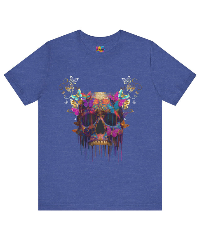 Ornate Skull Golden Butterfly Gothic Luxe Tee
