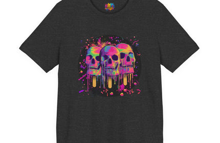Triple Neon Skull Popsicle Splatter Tee