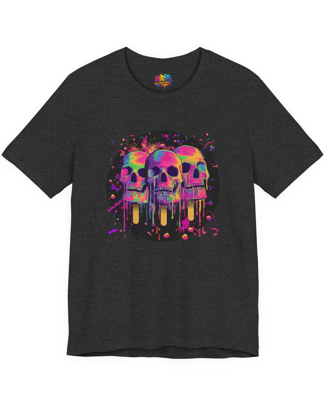 Triple Neon Skull Popsicle Splatter Tee