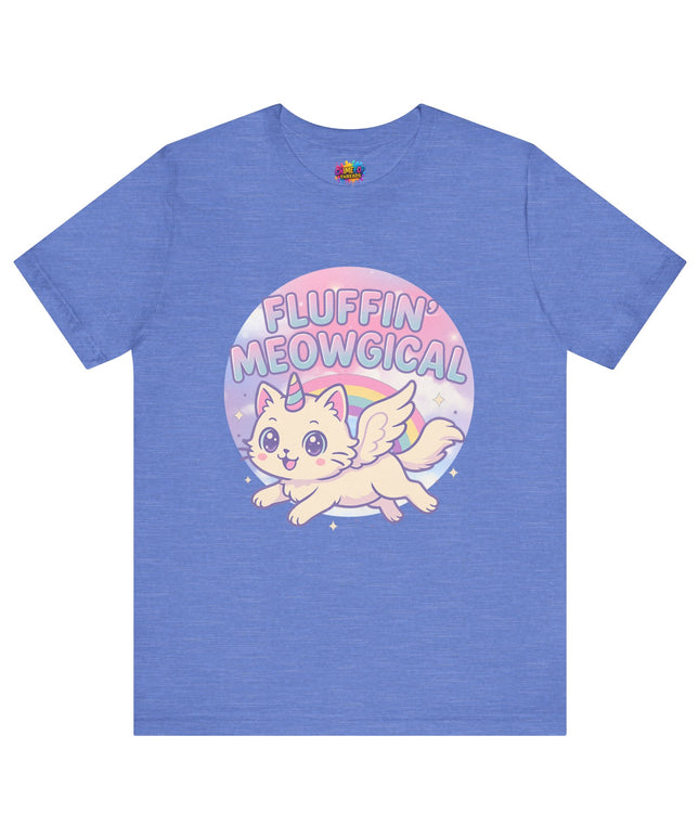 Fluffin Meowgical Goth Princess Cat Unicorn Rainbow Pastel T-Shirt