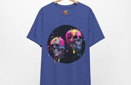 Neon Skull Drip Psychedelic Space Tee