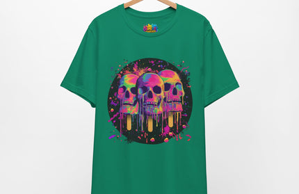 Triple Neon Skull Popsicle Splatter Tee