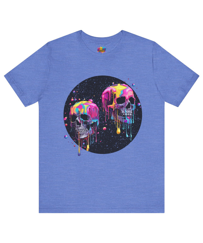 Neon Skull Drip Psychedelic Space Tee