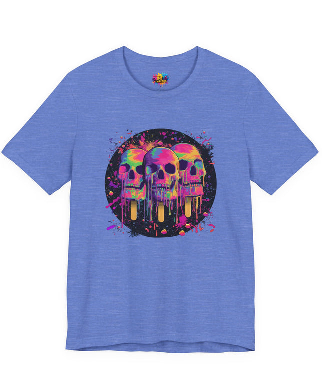 Triple Neon Skull Popsicle Splatter Tee