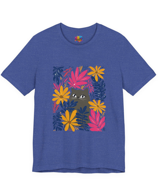Gray Cat Floral Tee