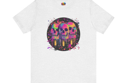 Triple Neon Skull Popsicle Splatter Tee
