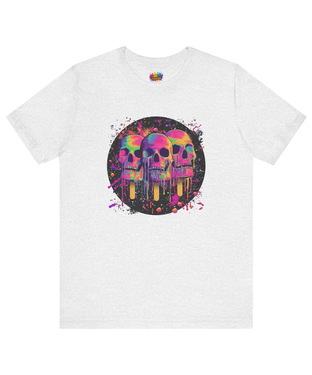 Triple Neon Skull Popsicle Splatter Tee