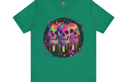 Triple Neon Skull Popsicle Splatter Tee