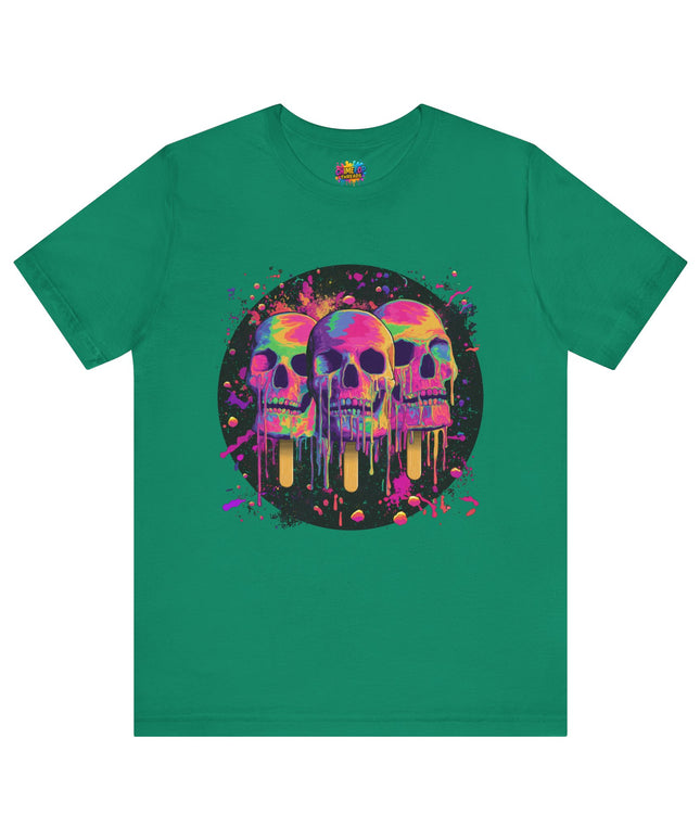 Triple Neon Skull Popsicle Splatter Tee