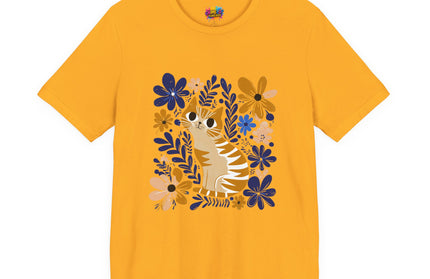 Orange Cat Floral Tee