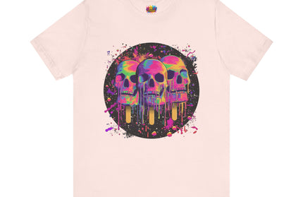 Triple Neon Skull Popsicle Splatter Tee