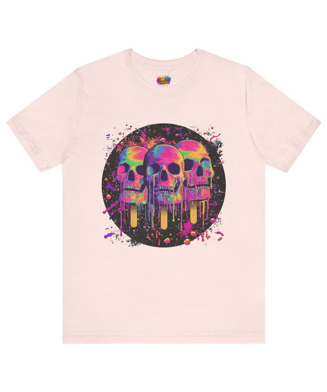 Triple Neon Skull Popsicle Splatter Tee