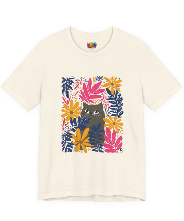 Gray Cat Floral Tee