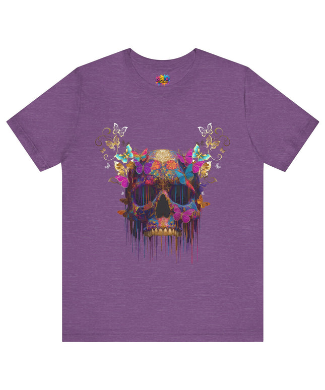 Ornate Skull Golden Butterfly Gothic Luxe Tee