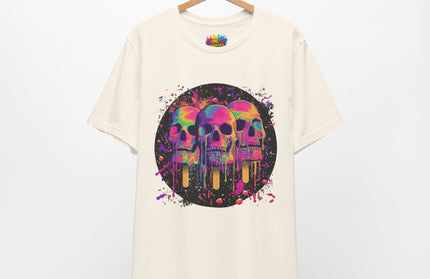 Triple Neon Skull Popsicle Splatter Tee