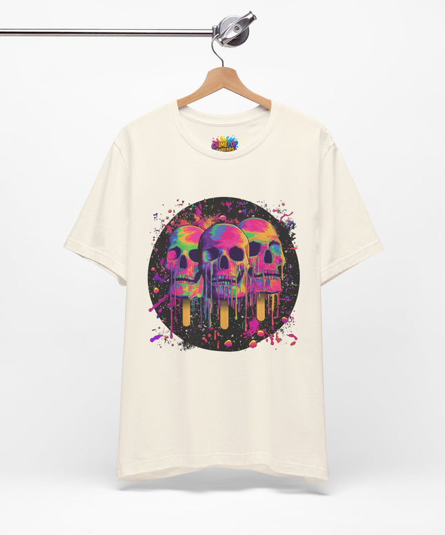 Triple Neon Skull Popsicle Splatter Tee